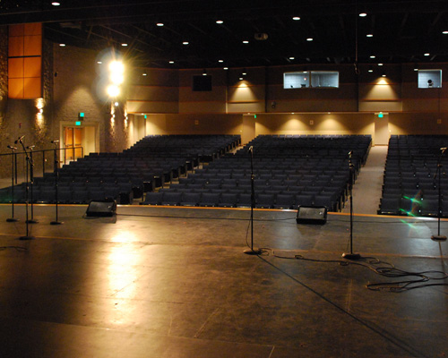 View from the stage at the Heider Center in West Salem, WI